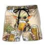 Starwars Baby Yoda And Beer Wheat Beach Short Family