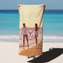 Custom Personalized Wedding Beach Towel for Gift