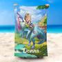Personalized Dragon Knight Beach Towel With Photo