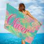 Personalized Fruit Leaves Name Summer Beach Towel