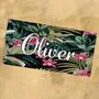 Personalized Fruit Leaves Name Summer Beach Towel