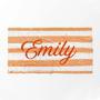 Personalized Glitter Stripes Name Summer Beach Towel