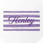 Personalized Glitter Stripes Name Summer Beach Towel