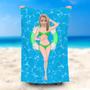 Personalized Green Swimming Ring Bikini Girl Beach Towel