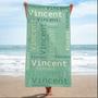 Personalized Name And Summer Fun Design Beach Towel