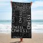 Personalized Name And Summer Fun Design Beach Towel