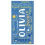 Personalized Name And Text Blue Summer Beach Towel