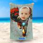 Personalized Name Charge Brave Ironboy Beach Towel