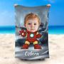 Personalized Name Cool Iron Boy Tank Beach Towel
