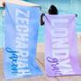 Personalized Name Summertime Party Photo Beach Towel