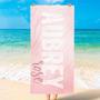 Personalized Name Summertime Party Photo Beach Towel