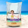 Personalized Play Yoga Woman Beach Towel With Photo