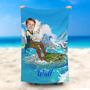 Personalized Sailing Captain Jake Boy Beach Towel
