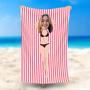 Personalized Sexy Bikini Girl Stripe Summer Beach Towel
