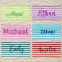 Personalized Simple Stripes Name Summer Beach Towel