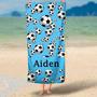 Personalized Summer Football Sport Party Beach Towel