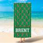 Personalized Summer Football Sport Party Beach Towel