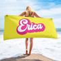 Personalized Summer Name And Solid Color Beach Towel