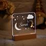 Custom Moon and Star Nightlight Personalized Clouds Night light With Name Baby Bedroom Night Light