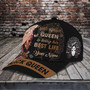 Custom Classic Black Queen Cap - Personalized Name Cap