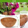 Coconut Fiber Hanging Basket Set 2PCS 8 Inch Coconut Liners for Planters