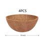 Coconut Fiber Hanging Basket Set 4PCS 14 inch Round Planters Coco Liners