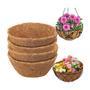 Coconut Fiber Hanging Basket Set 4PCS 14 inch Round Planters Coco Liners