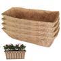 Coconut Fiber Hanging Basket Set 4PCS 30 Inch Coco Planter Liner for Window