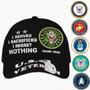Custom Embroidered Cap U.S. Veteran I Served, I Sacrificed, I Regret Nothing