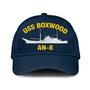 Uss Boxwood An-8 Classic Baseball Cap, Custom Embroidered Us Navy Ships Classic Cap, Gift For Navy Veteran
