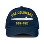 Uss Columbus Ssn 762 Classic Baseball Cap, Custom Embroidered Us Navy Ships Classic Cap, Gift For Navy Veteran