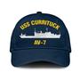 Uss Currituck Av-7 Classic Baseball Cap, Custom Embroidered Us Navy Ships Classic Cap, Gift For Navy Veteran