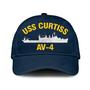 Uss Curtiss Av-4 Classic Baseball Cap, Custom Embroidered Us Navy Ships Classic Cap, Gift For Navy Veteran