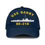 Uss Darby De-218 Classic Baseball Cap, Custom Embroidered Us Navy Ships Classic Cap, Gift For Navy Veteran