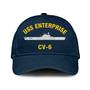 Uss Enterprise Cv-6 Classic Cap, Custom Embroidered Us Navy Ships Classic Baseball Cap, Gift For Navy Veteran