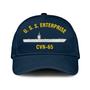 Uss Enterprise Cvn-65 Classic Cap, Custom Embroidered Us Navy Ships Classic Baseball Cap, Gift For Navy Veteran