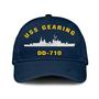 Uss Gearing Dd-710 Classic Baseball Cap, Custom Embroidered Us Navy Ships Classic Cap, Gift For Navy Veteran