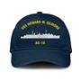 Uss Howard W. Gilmore As-16 Classic Cap, Custom Embroidered Us Navy Ships Classic Baseball Cap, Gift For Navy Veteran