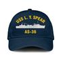 Uss L. Y. Spear (As-36) Classic Cap, Custom Embroidered Us Navy Ships Classic Baseball Cap, Gift For Navy Veteran