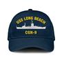 Uss Long Beach Cgn-9 Classic Cap, Custom Embroidered Us Navy Ships Classic Baseball Cap, Gift For Navy Veteran