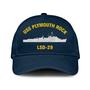 Uss Plymouth Rock Lsd -29 Classic Cap, Custom Embroidered Us Navy Ships Classic Baseball Cap, Gift For Navy Veteran
