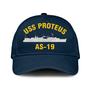 Uss Proteus As-19 Classic Cap, Custom Embroidered Us Navy Ships Classic Baseball Cap, Gift For Navy Veteran