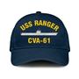 Uss Ranger Cva-61 Classic Cap, Custom Embroidered Us Navy Ships Classic Baseball Cap, Gift For Navy Veteran