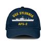 Uss Sylvania Afs 2 Classic Cap, Custom Embroidered Us Navy Ships Classic Baseball Cap, Gift For Navy Veteran