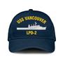 Uss Vancouver Lpd-2 Classic Cap, Custom Embroidered Us Navy Ships Classic Baseball Cap, Gift For Navy Veteran