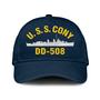 U.S.S.Cony Dd-508 Classic Cap, Custom Embroidered Us Navy Ships Classic Baseball Cap, Gift For Navy Veteran