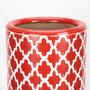 24.5 Inch European Style Novelty Red And White Ceramic Modern Ceramic Umbrella Holder Home Decoration Pot Vase