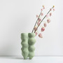 Handmade Modern Ceramic Vase Nordic Style Unique Grass Green Color Vintage Matt Glaze