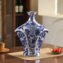 Blue And White Antique Cylinder Think Bottom Ceramic Vases Crockery Items