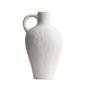 Antique Ceramic White Vase Medium For Home Stoneware Jug Vase Farmhouse Vintage Pottery Vase